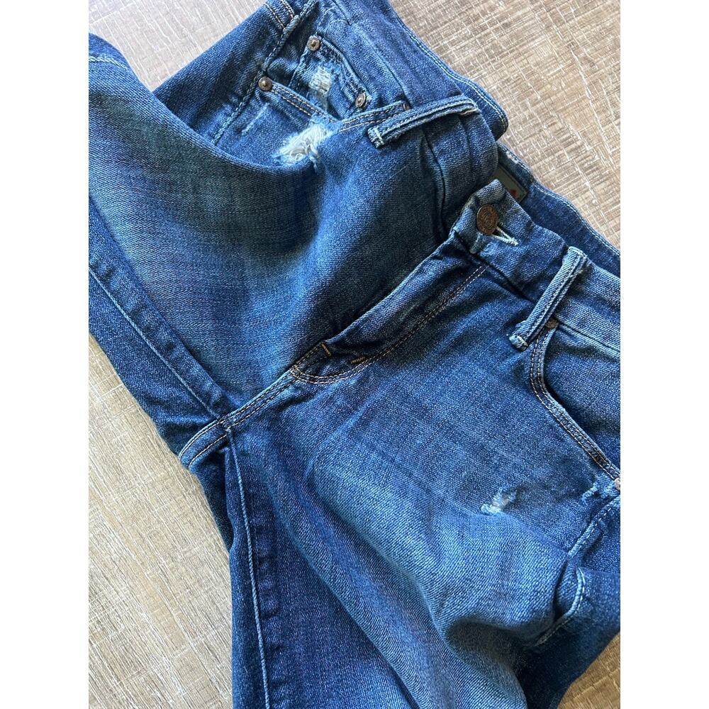 MOTHER The Looker Ankle Fray Alley Cat Distressed Stretch Jeans Womens 28 USA - Picture 9 of 14